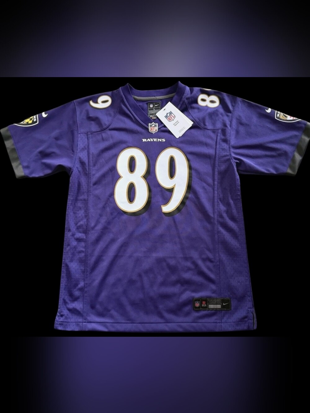 Nike Kids Baltimore Ravens #89 Purple Youth Jersey Size Large 14/16 Andrews